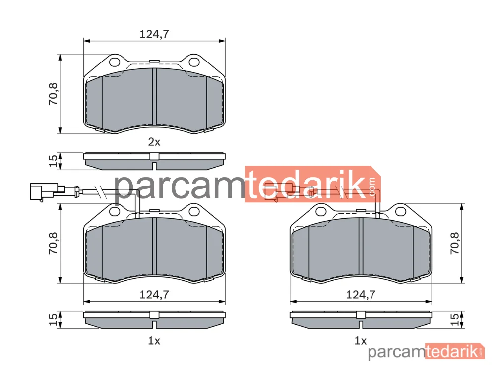 BOSCH 0986494903 | Fren Balatası (Ön) — Alfa Romeo Mito, Abarth Grande Punto, Abarth Punto Evo