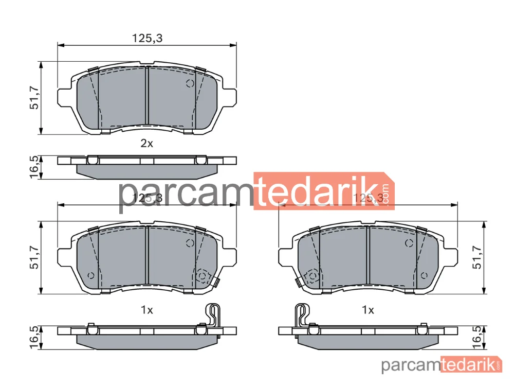 BOSCH 0986494904 | Fren Balatası (Ön) — Suzuki Baleno, Suzuki Swift IV, Suzuki Swift V