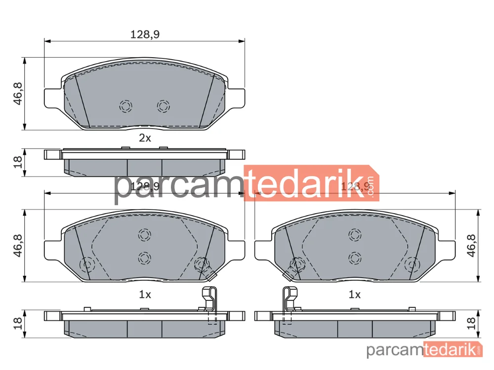 BOSCH 0986494906 | Fren Balatası (Ön) — Opel Karl