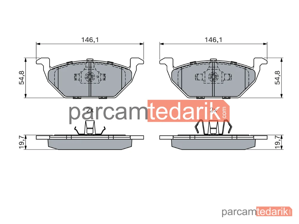 BOSCH 0986494925 | Fren Balatası — VW Golf IV