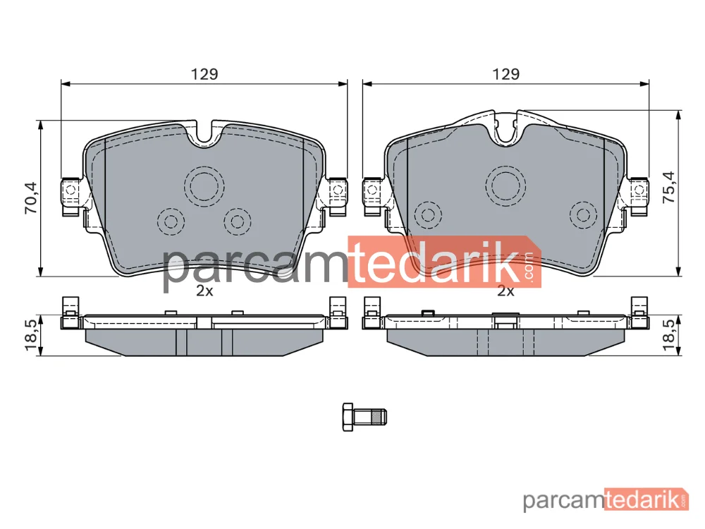 BOSCH 0986494940 | Fren Balatası (Ön) — BMW 5, BMW X3, BMW X1
