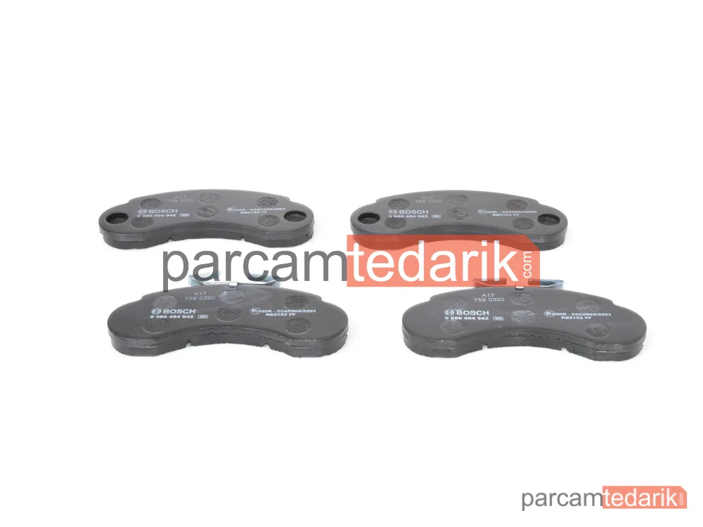 BOSCH 0986494942 | Fren Balatası (Ön) — Mercedes-Benz MB
