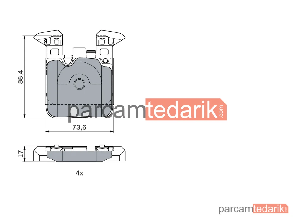 BOSCH 0986494948 | Fren Balatası (Arka) — BMW 1, BMW 3, BMW 4 Gran Coupe