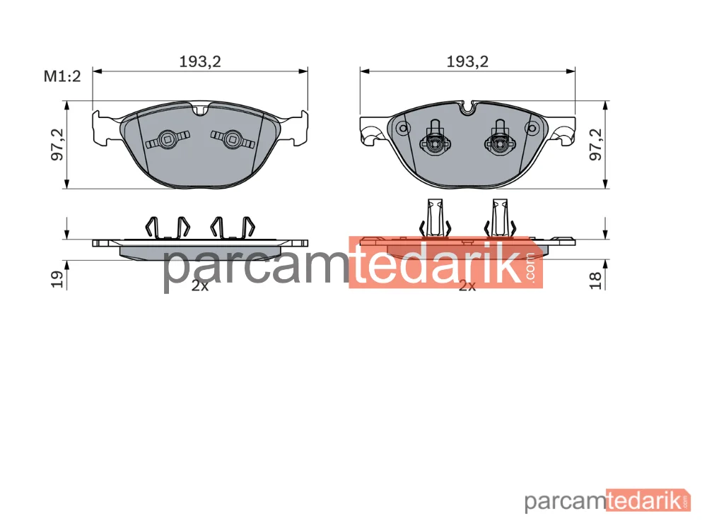 BOSCH 0986494955 | Fren Balatası (Ön) — Jaguar F-Type Cabrio, Jaguar F-Type Coupe, Jaguar XK II Coupe