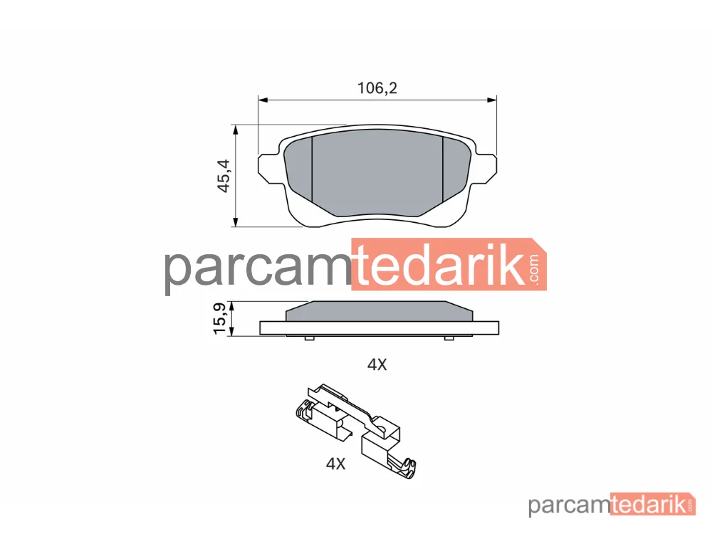 BOSCH 0986494978 | Fren Balatası (Arka) — Renault Grand Scénic III, Nissan Juke, Renault Scénic III