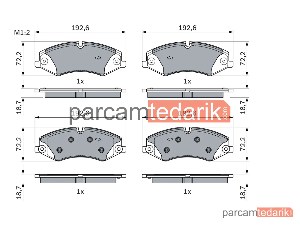 BOSCH 0986494980 | Fren Balatası (Ön) — Land Rover Discovery V, Land Rover Range Rover IV