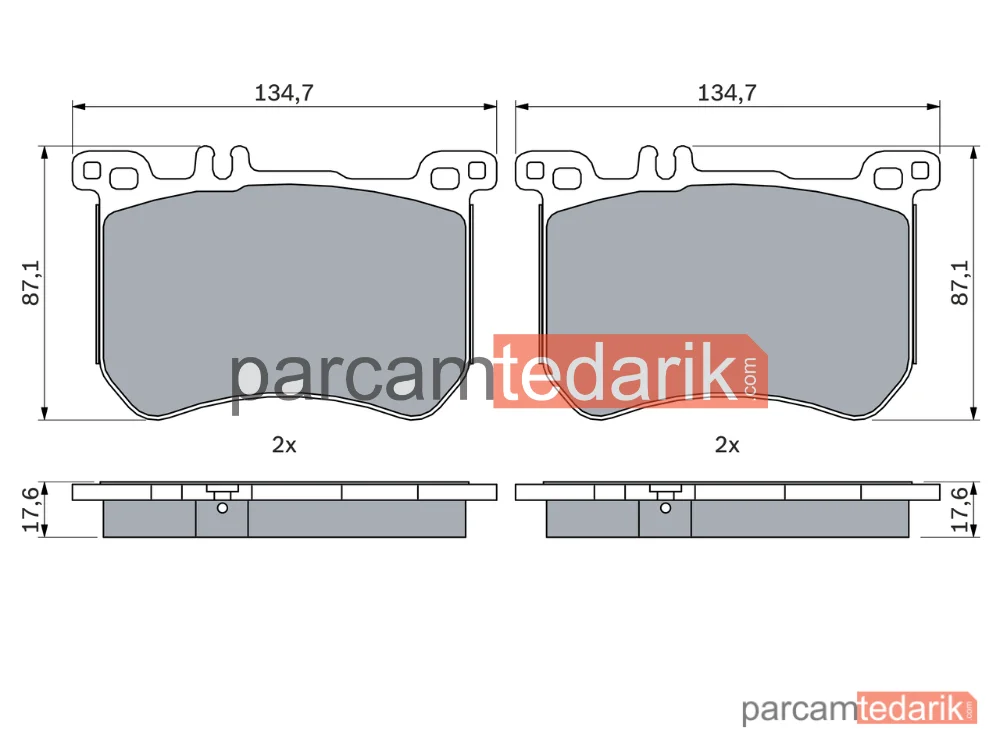 BOSCH 0986494985 | Fren Balatası (Ön) — Mercedes-Benz SL, Mercedes-Benz S-Serisi