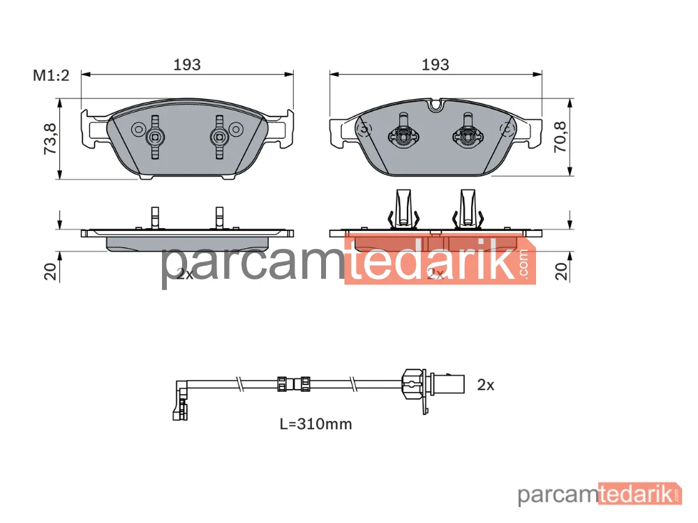 BOSCH 0986494986 | Fren Balatası — Audi A6 C7, Audi A7