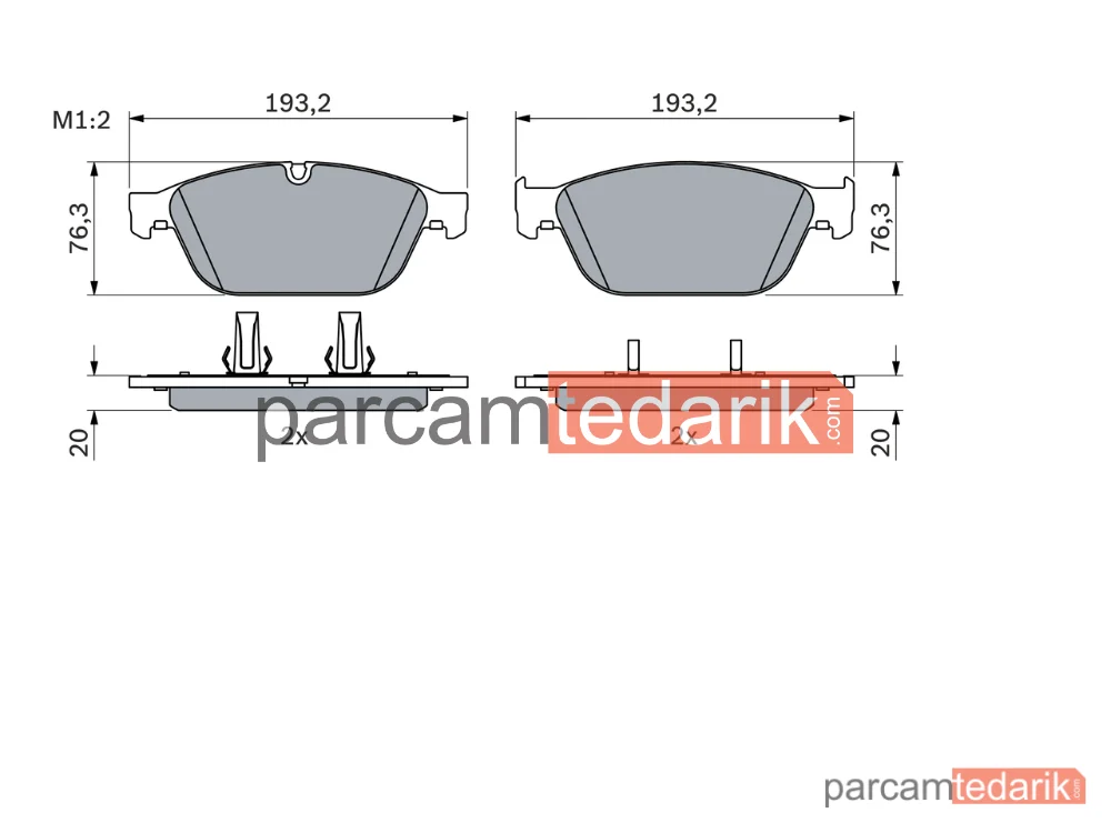 BOSCH 0986494988 | Fren Balatası (Ön) — Audi A8 D4, Audi Q5
