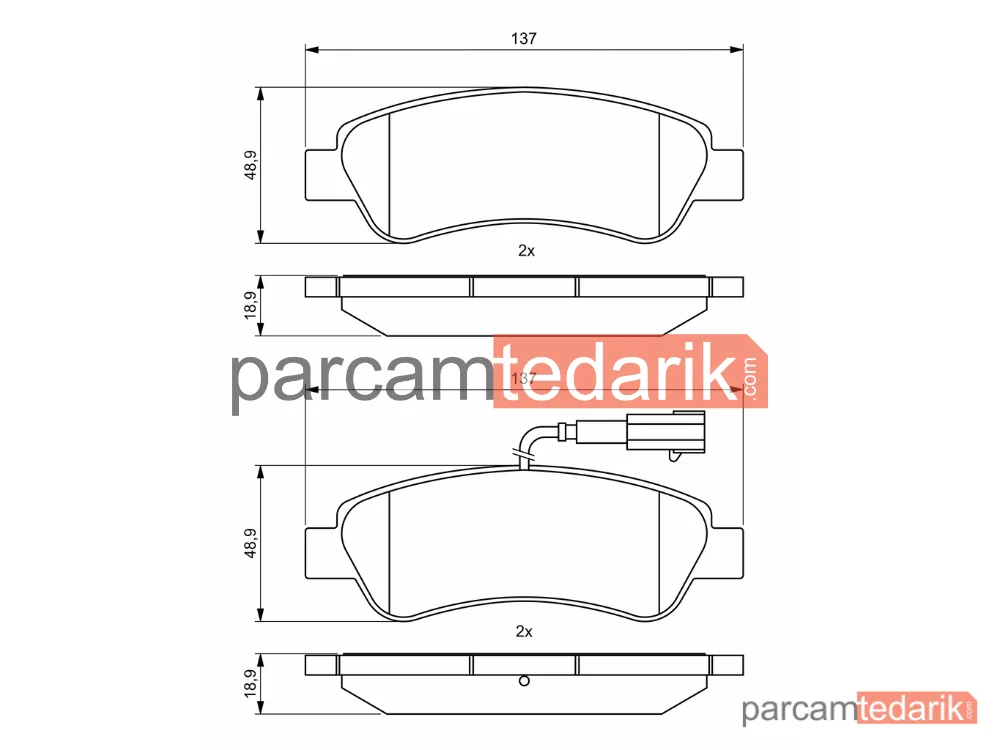 BOSCH 0986494994 | Fren Balatası (Arka) — Citroen Jumper III, Peugeot Boxer, Fiat Ducato