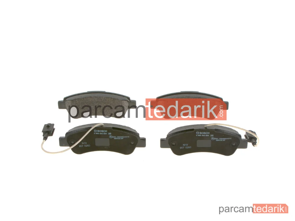 BOSCH 0986494994 | Fren Balatası (Arka) — Citroen Jumper III, Peugeot Boxer, Fiat Ducato