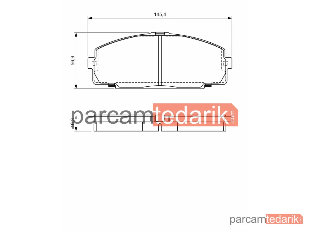 BOSCH 0986495058 | Fren Balatası — Toyota Hiace IV, Toyota Hiace III
