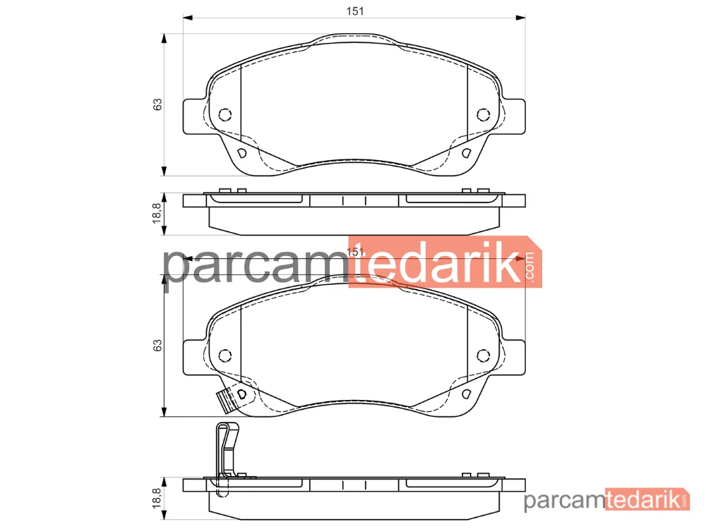 BOSCH 0986495083 | Fren Balatası — Toyota Avensis, Toyota Corolla Verso