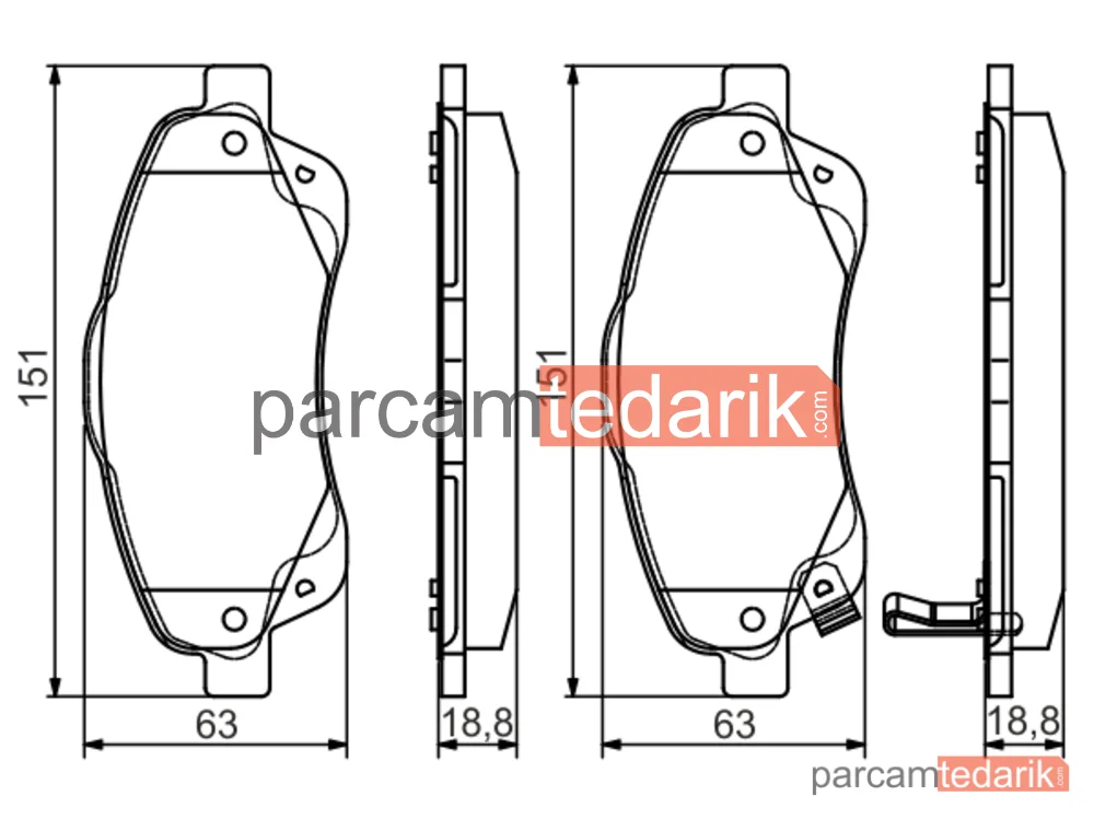 BOSCH 0986495083 | Fren Balatası — Toyota Avensis, Toyota Corolla Verso