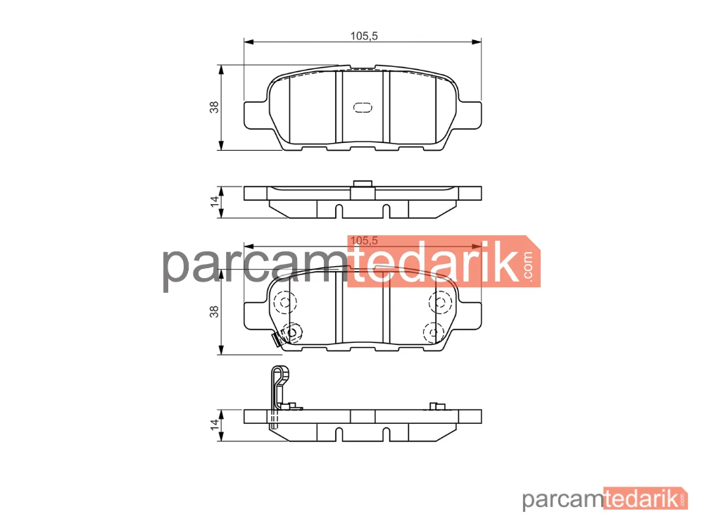 BOSCH 0986495089 | Fren Balatası (Arka) — Nissan Qashqai I, Nissan X-Trail II, Renault Koleos I