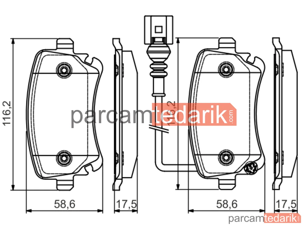 BOSCH 0986495094 | Fren Balatası (Arka) — VW Transporter T5, VW Transporter T6 / Caravelle T6, VW Transporter T6