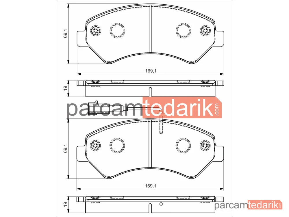 BOSCH 0986495095 | Fren Balatası (Ön) — Citroen Jumper III, Fiat Ducato, Peugeot Boxer