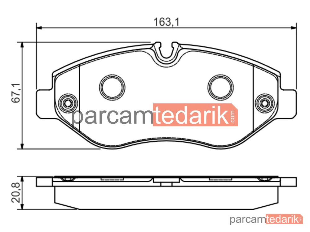 BOSCH 0986495098 | Fren Balatası — Mercedes-Benz Sprinter 3,5-t, Mercedes-Benz Vito Tourer