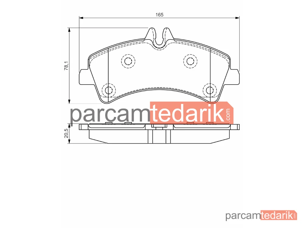 BOSCH 0986495099 | Fren Balatası (Arka) — Mercedes-Benz Sprinter 5-t, VW Crafter 30-50, Mercedes-Benz Sprinter 4,6-t