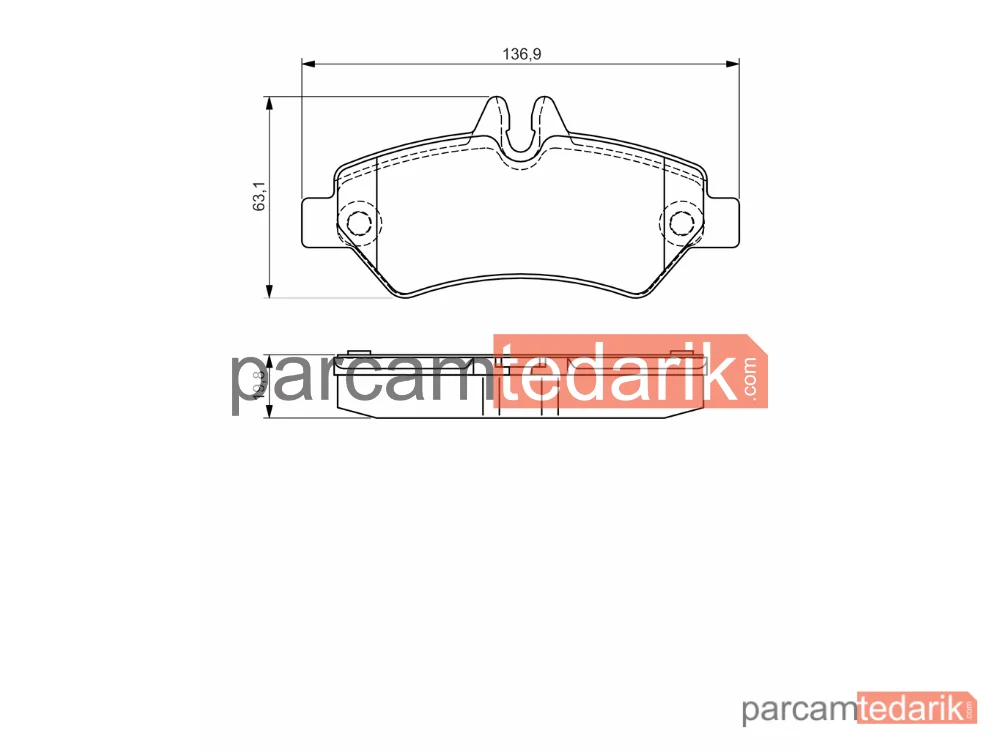 BOSCH 0986495100 | Fren Balatası (Arka) — Mercedes-Benz Sprinter 3,5-t, Mercedes-Benz Sprinter 3-t