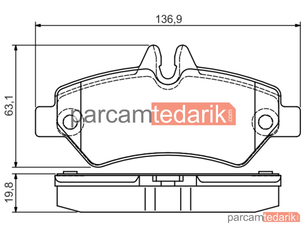 BOSCH 0986495100 | Fren Balatası (Arka) — Mercedes-Benz Sprinter 3,5-t, Mercedes-Benz Sprinter 3-t