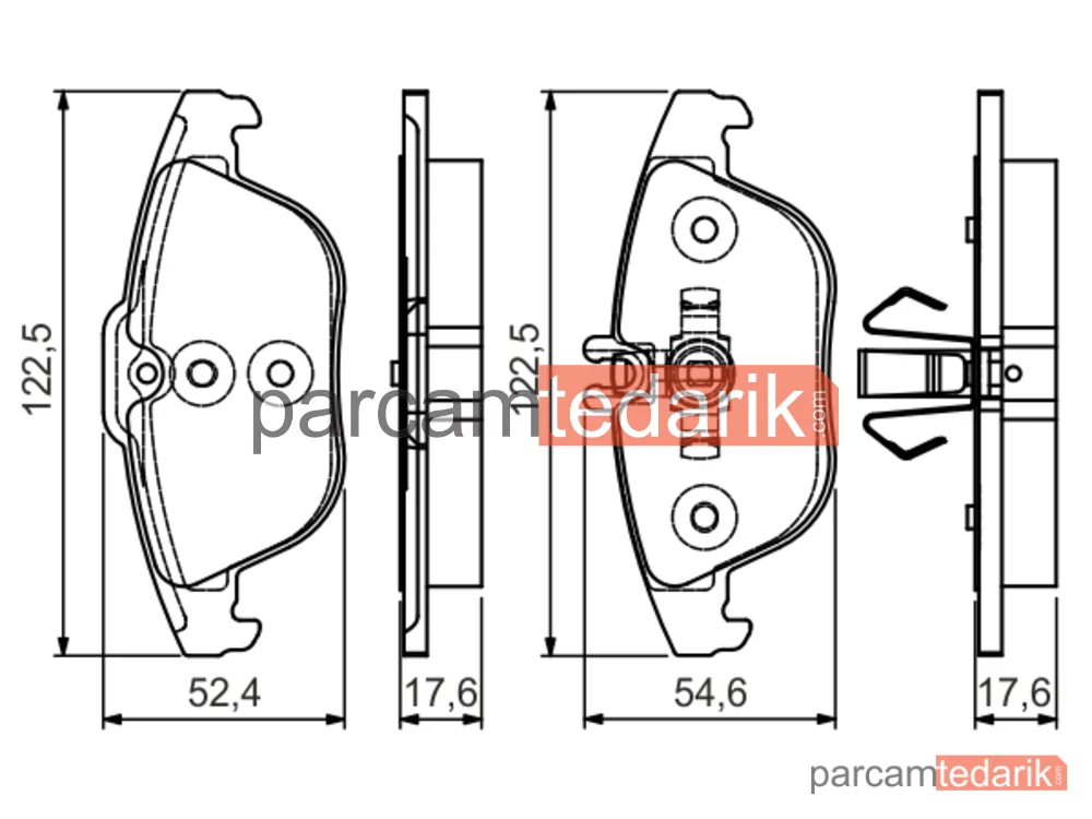 BOSCH 0986495105 | Fren Balatası (Arka) — Mercedes-Benz C-Serisi, Mercedes-Benz C-Serisi T-Model