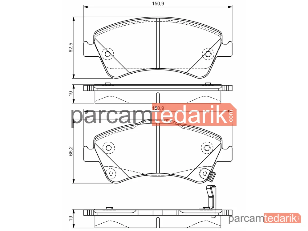 BOSCH 0986495106 | Fren Balatası — Toyota Avensis, Toyota Auris, Toyota Verso