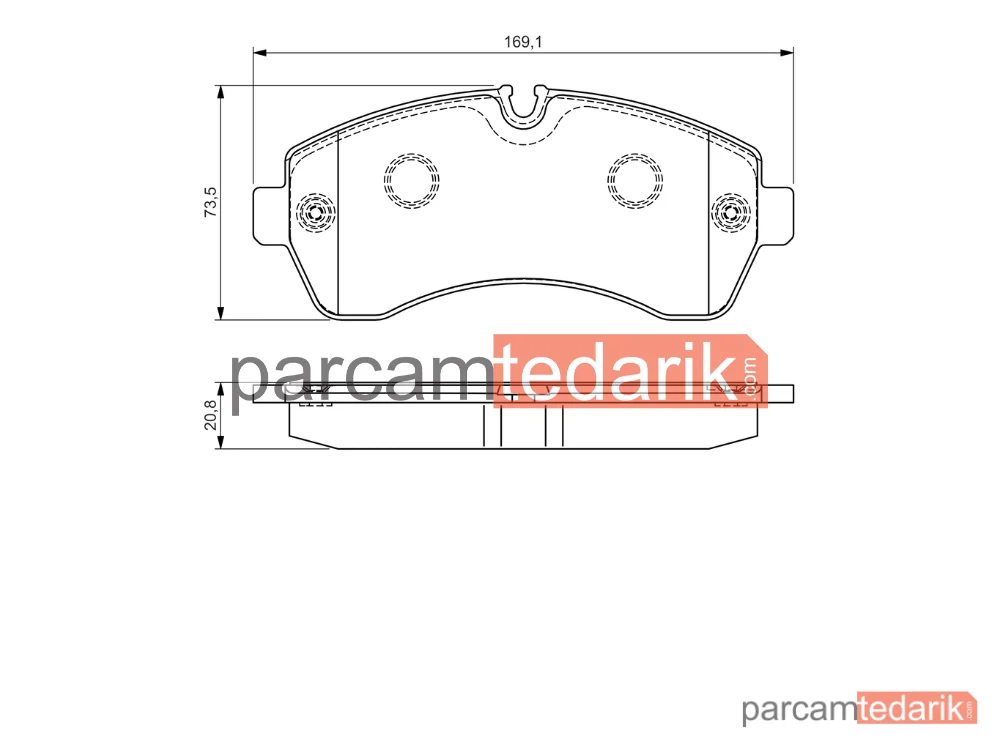 BOSCH 0986495107 | Fren Balatası — Mercedes-Benz Sprinter 5-t, Mercedes-Benz Sprinter 3,5-t