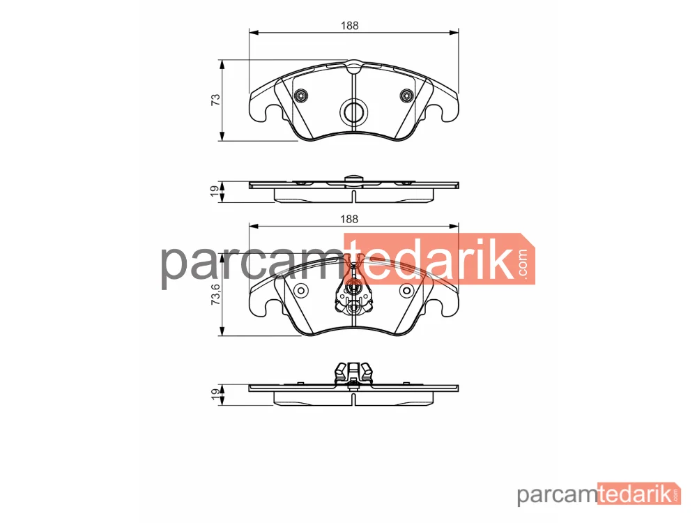 BOSCH 0986495110 | Fren Balatası (Ön) — Audi A6 C7, Audi A7, Audi A6 Allroad C7