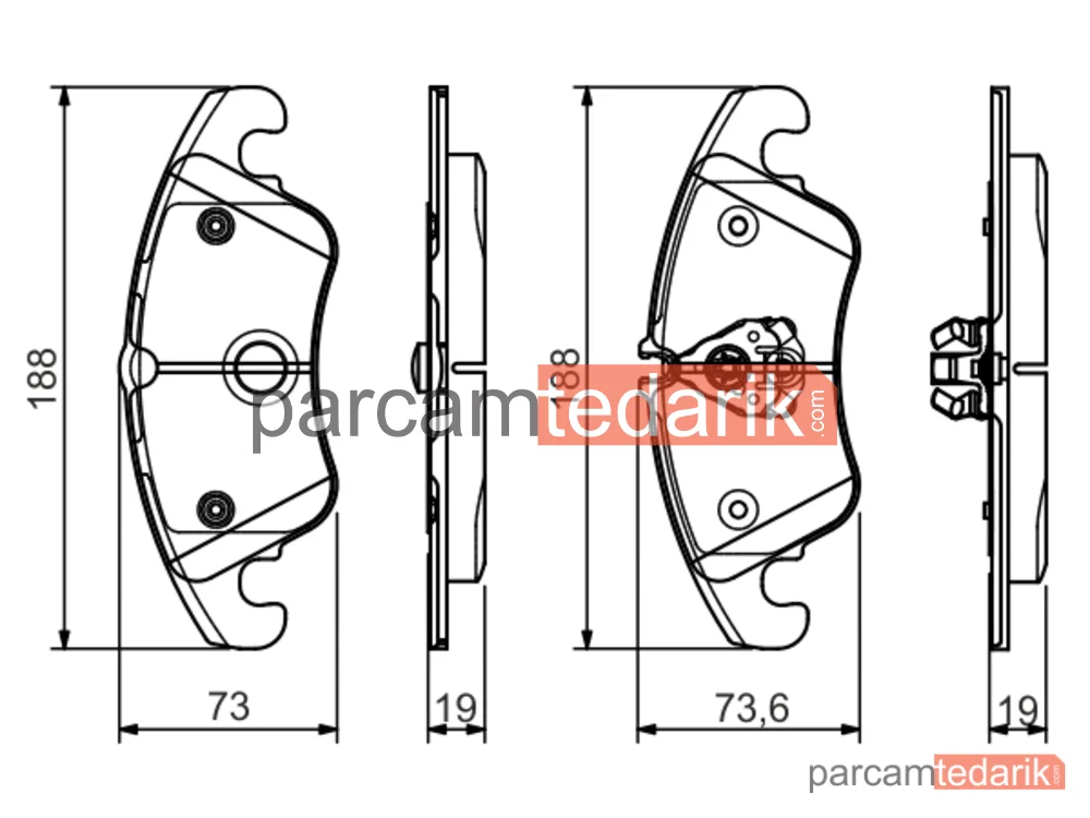 BOSCH 0986495110 | Fren Balatası (Ön) — Audi A6 C7, Audi A7, Audi A6 Allroad C7
