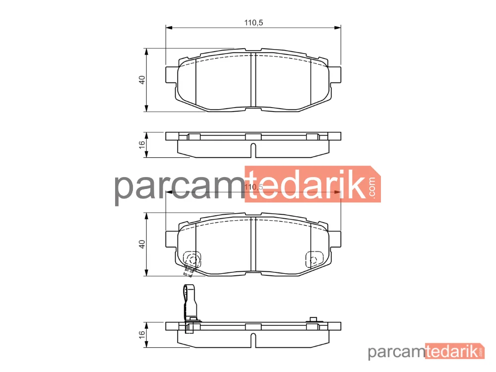 BOSCH 0986495135 | Fren Balatası (Arka) — Subaru Impreza