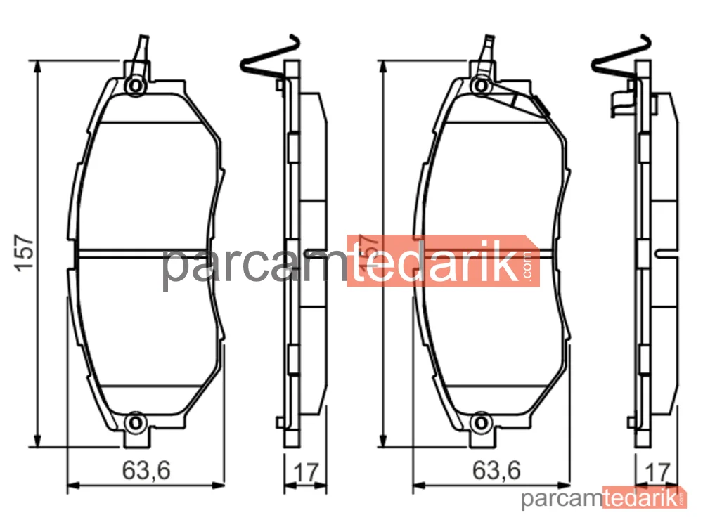 BOSCH 0986495156 | Fren Balatası (Ön) — Subaru Levorg, Subaru Outback, Subaru Legacy IV