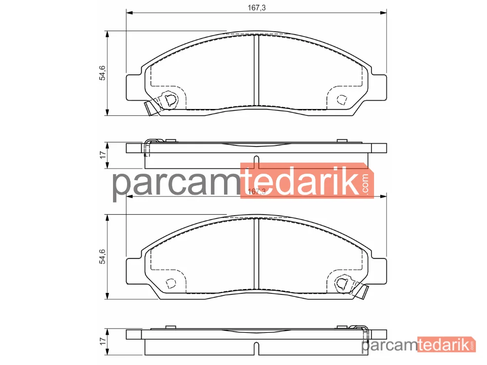 BOSCH 0986495159 | Fren Balatası (Ön) — Isuzu D-Max I