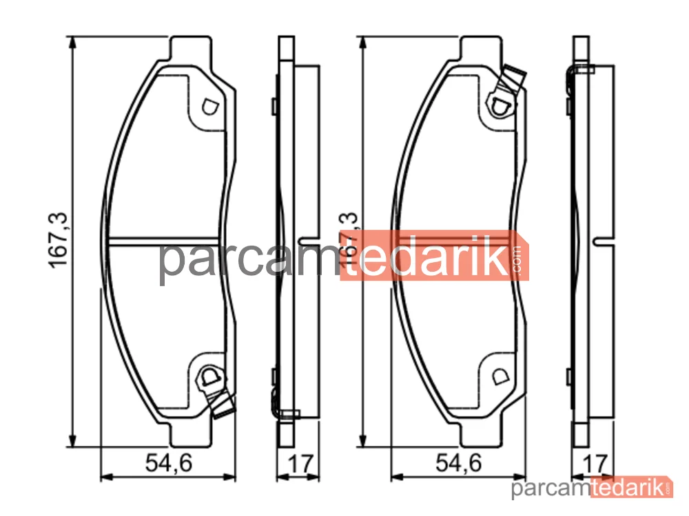 BOSCH 0986495159 | Fren Balatası (Ön) — Isuzu D-Max I