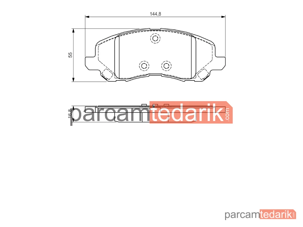 BOSCH 0986495170 | Fren Balatası (Ön) — Jeep Compass, Dodge Caliber, Chrysler Sebring