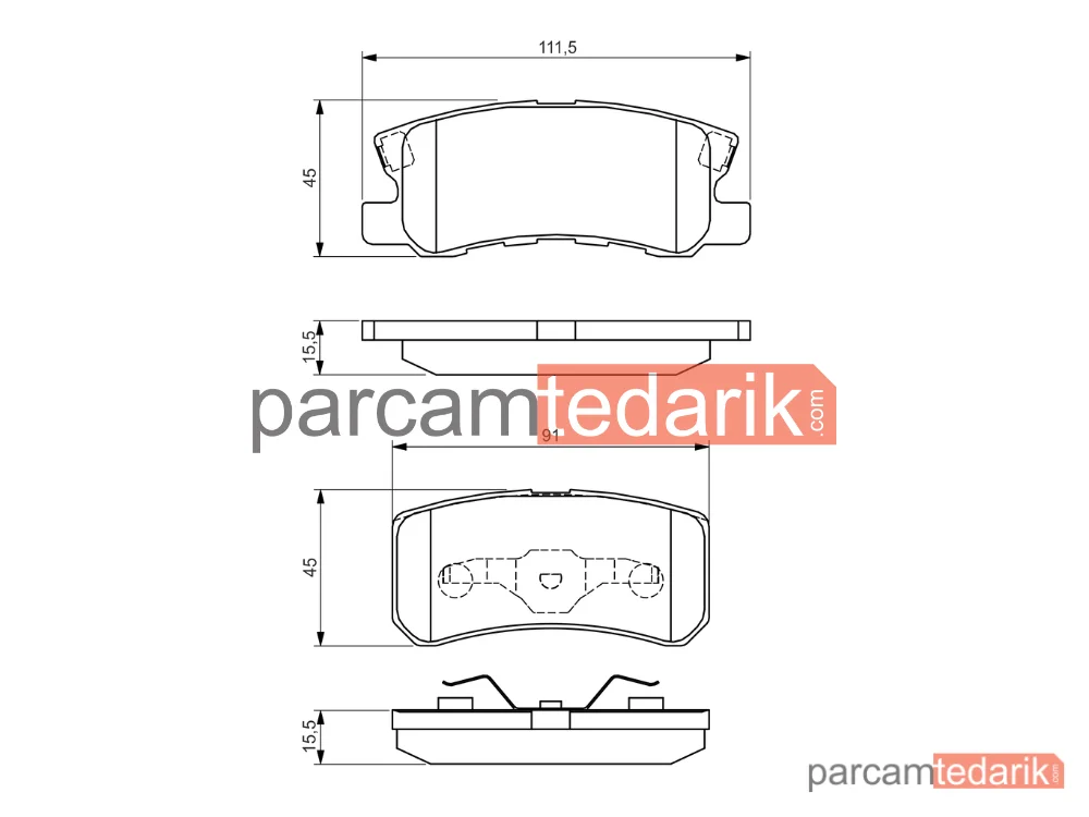 BOSCH 0986495172 | Fren Balatası (Arka) — Jeep Compass, Chrysler Sebring, Chrysler Sebring Cabrio