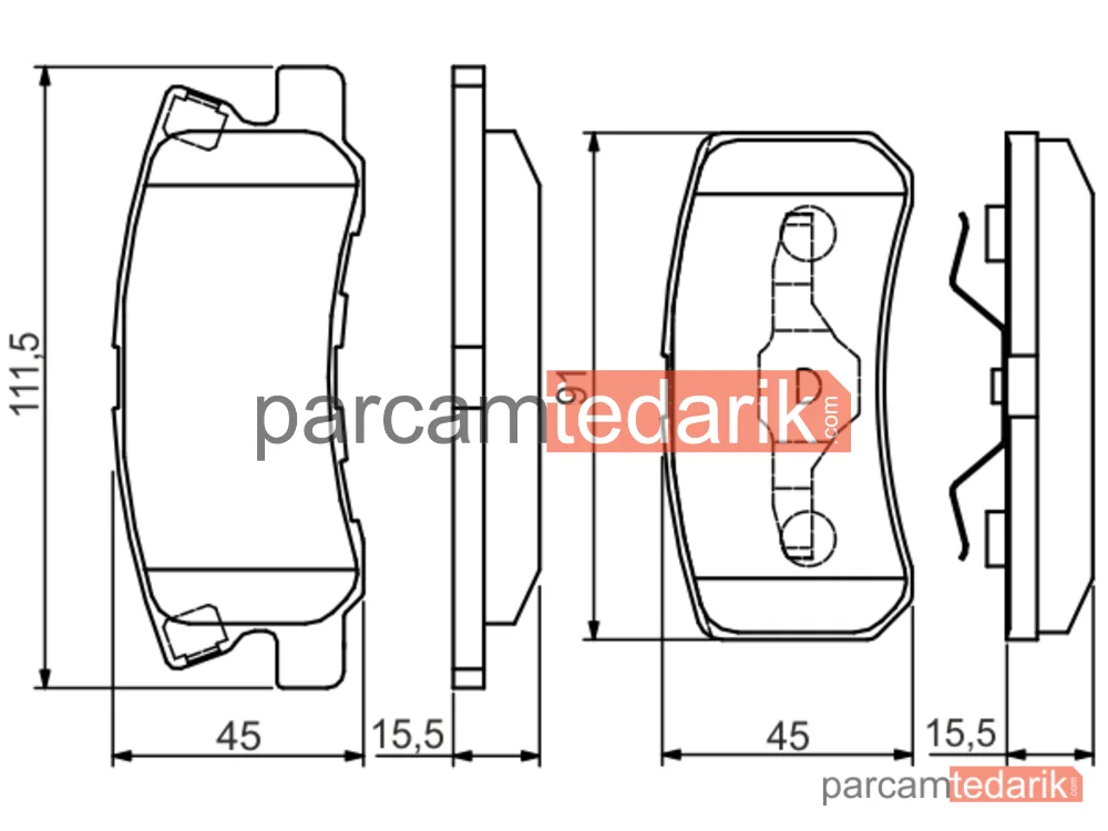 BOSCH 0986495172 | Fren Balatası (Arka) — Jeep Compass, Chrysler Sebring, Chrysler Sebring Cabrio