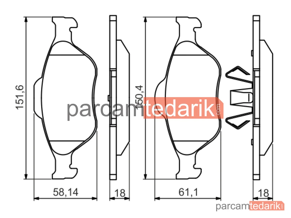 BOSCH 0986495220 | Fren Balatası (Ön) — Ford Fiesta IV, Ford Fusion, Ford Fiesta V