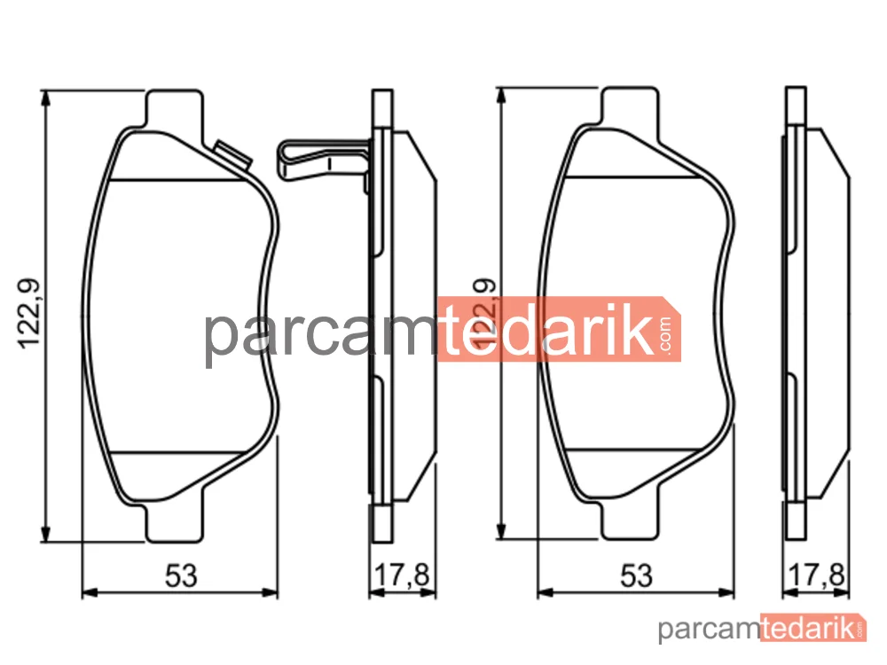 BOSCH 0986495237 | Fren Balatası (Ön) — Opel Corsa D, Opel Adam
