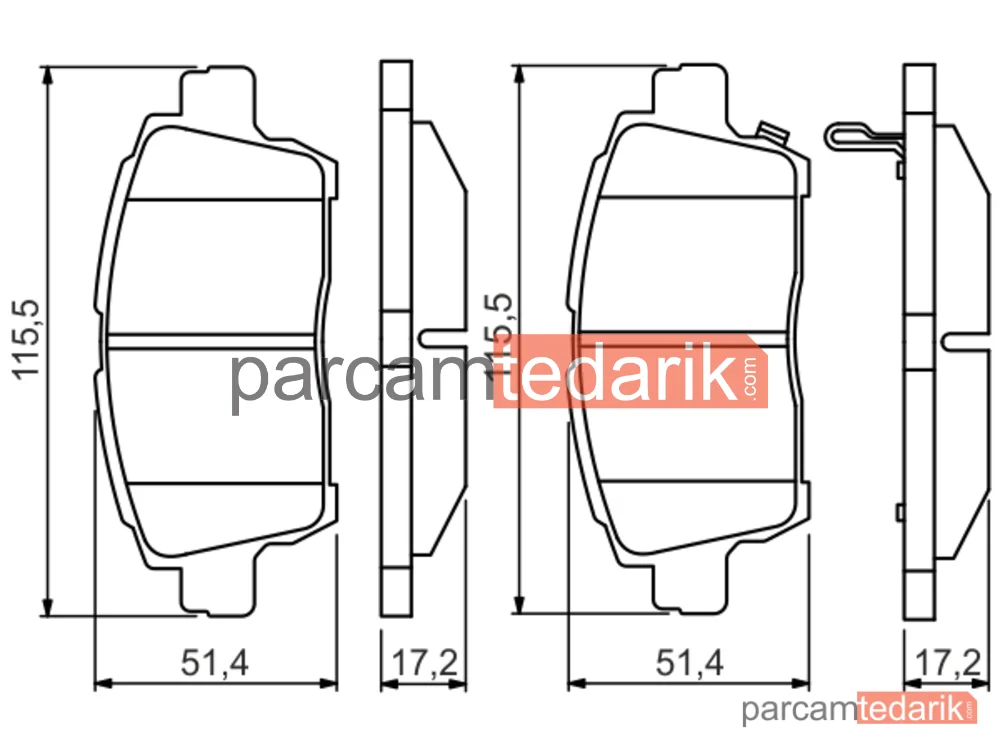 BOSCH 0986495242 | Fren Balatası — Toyota Yaris Verso, Toyota MR2 III, Toyota Prius
