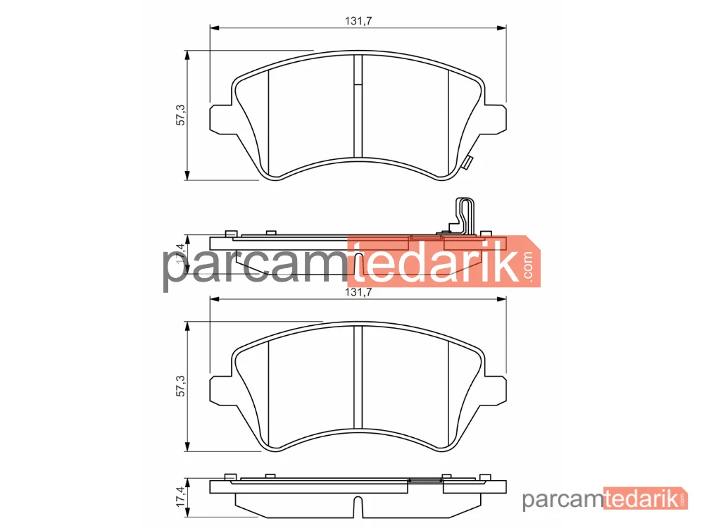 BOSCH 0986495243 | Fren Balatası (Ön) — Toyota Corolla