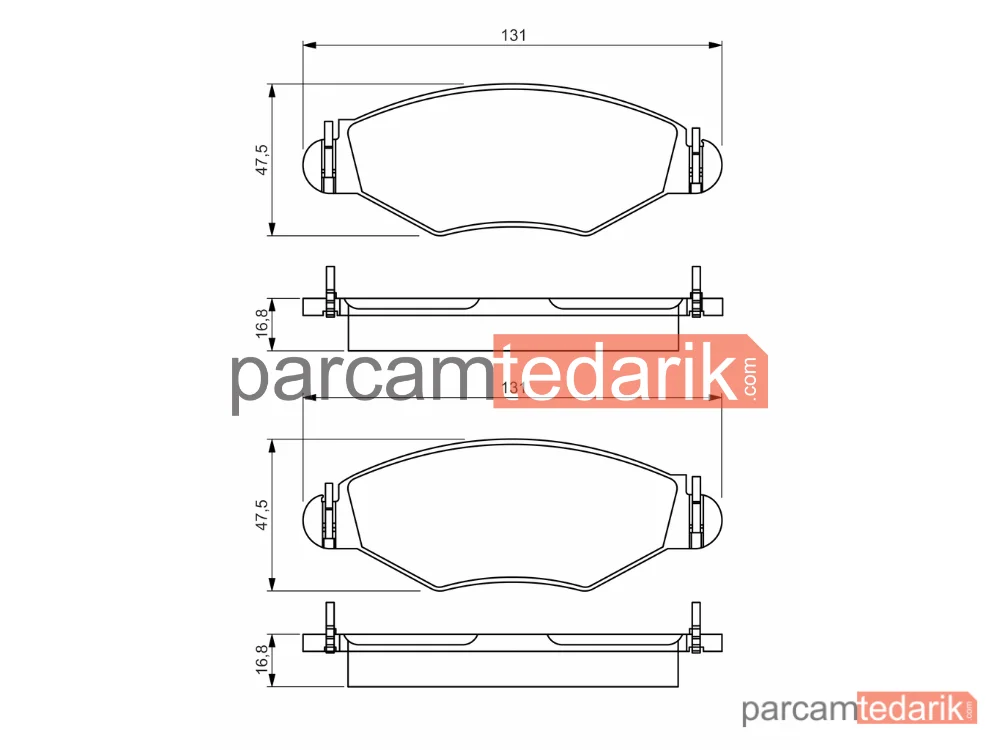 BOSCH 0986495244 | Fren Balatası — Peugeot 206, Peugeot 206 SW