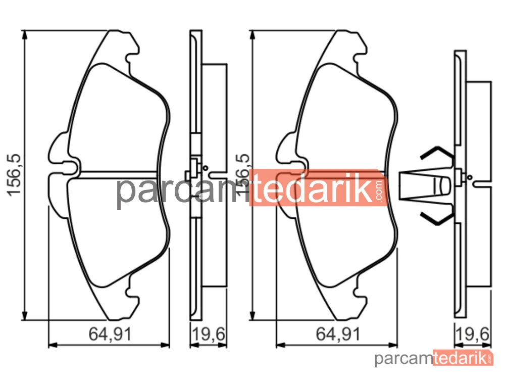 BOSCH 0986495245 | Fren Balatası — Mercedes-Benz Sprinter 3-t, Mercedes-Benz Sprinter 4-t