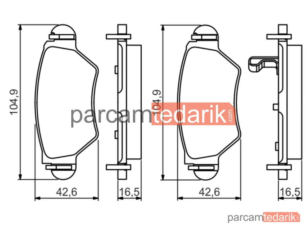 BOSCH 0986495250 | Fren Balatası (Arka) — Opel Astra G, Opel Astra G Coupe, Opel Astra G Kombi
