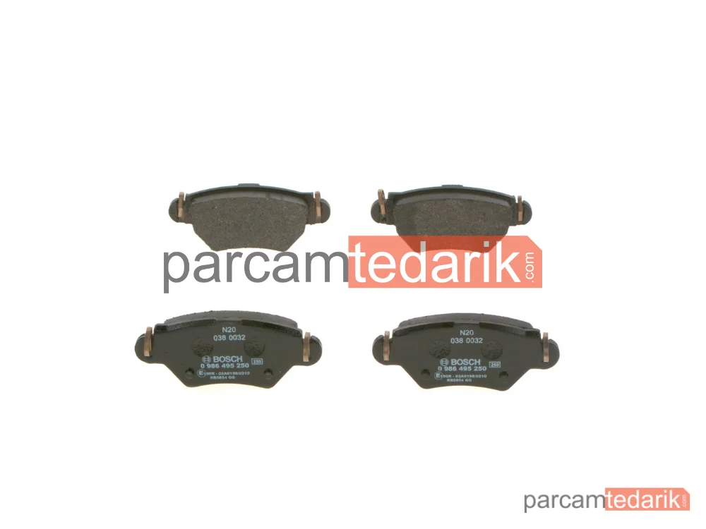 BOSCH 0986495250 | Fren Balatası (Arka) — Opel Astra G, Opel Astra G Coupe, Opel Astra G Kombi
