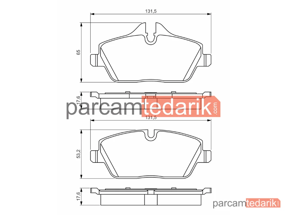BOSCH 0986495251 | Fren Balatası (Ön) — Mini, Mini Clubman, Mini Cabrio