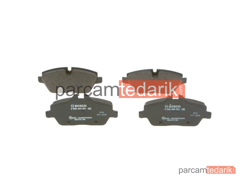 BOSCH 0986495251 | Fren Balatası (Ön) — Mini, Mini Clubman, Mini Cabrio