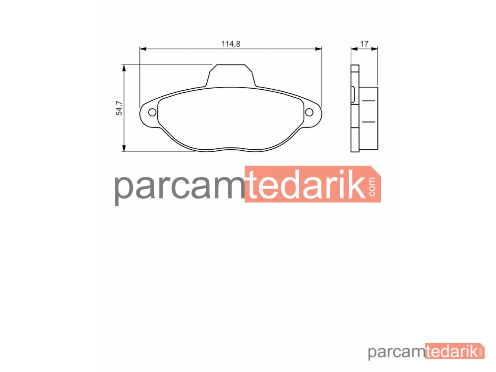 BOSCH 0986495255 | Fren Balatası (Ön) — Fiat Cinquecento, Fiat Punto, Fiat Panda