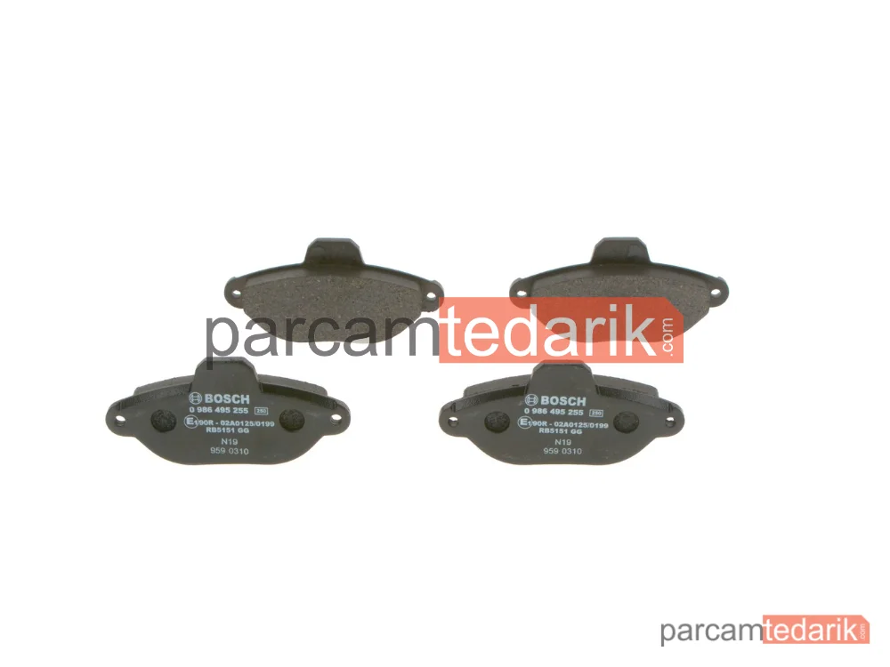 BOSCH 0986495255 | Fren Balatası (Ön) — Fiat Cinquecento, Fiat Punto, Fiat Panda
