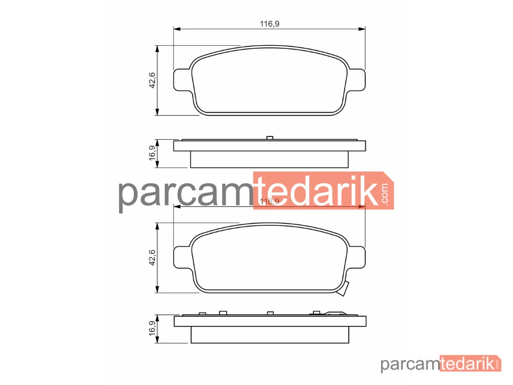 BOSCH 0986495259 | Fren Balatası (Arka) — Opel Zafira Tourer C, Opel Astra J, Chevrolet Cruze